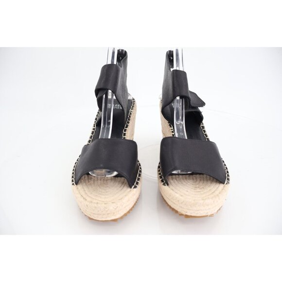 Eileen Fisher Women Weslia Leather Ankle Strap Wedge Espadrille Sandals Size 8.5 - Picture 3 of 12